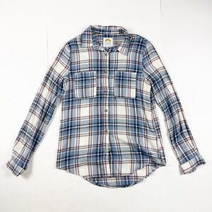 C&C California Women's Blue Plaid Shirt Small